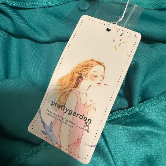 Prettygarden Green Asymmetrical Ruched One-Shoulder Cocktail Gown - Picture 7 of 9